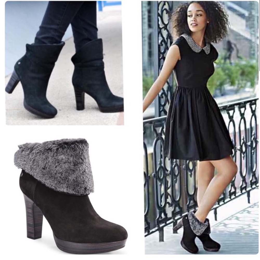 Ugg Australia Dandylion Shearling bootie Black Size 6